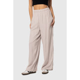 TEAMLTD - LINEN PANT | GREY LILAC