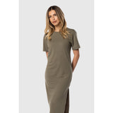 TEAMLTD - LONG TEE DRESS | MILITARY