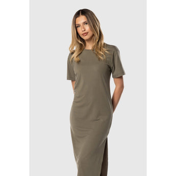 TEAMLTD - LONG TEE DRESS | MILITARY