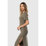 TEAMLTD - LONG TEE DRESS | MILITARY