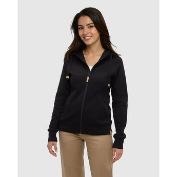 TENTREE - WOMENS ZIP ELM HOODIE | Meteorite Black