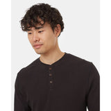 TENTREE - FREEMONT HENLEY LONGSLEEVE TEE | Meteorite Black