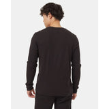 TENTREE - FREEMONT HENLEY LONGSLEEVE TEE | Meteorite Black