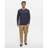 TENTREE - BAKER LONGSLEEVE TEE | Midnight Blue Heather