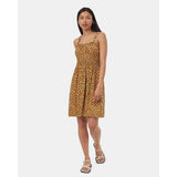 TENTREE - OVERLOOK DRESS | Golden Brown/Painterly Dot