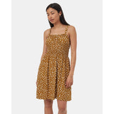 TENTREE - OVERLOOK DRESS | Golden Brown/Painterly Dot
