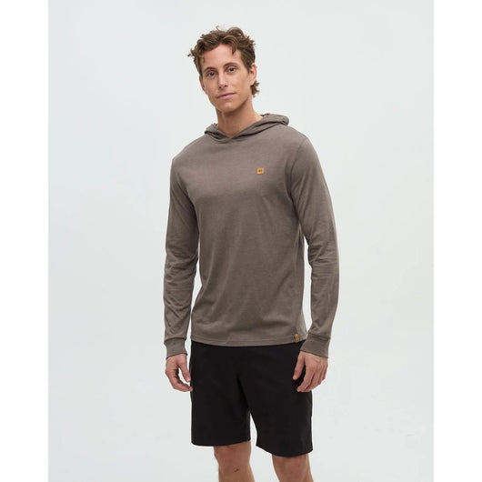 TENTREE - BAKER HOODED LONGSLEEVE TEE | Timber Heather