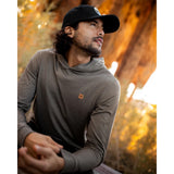 TENTREE - BAKER HOODED LONGSLEEVE TEE | Timber Heather