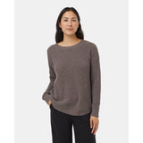 TENTREE - WOMENS HIGHLINE DROP SHOULDER SWEATER | Dark Elkwood Heather