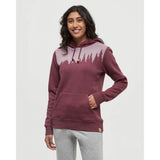 TENTREE - WOMENS JUNIPER HOODIE | Deep Burgundy/White