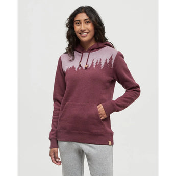 TENTREE - WOMENS JUNIPER HOODIE | Deep Burgundy/White