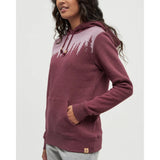 TENTREE - WOMENS JUNIPER HOODIE | Deep Burgundy/White