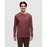 TENTREE - BAKER LONGSLEEVE TEE | Deep Burgundy Heather