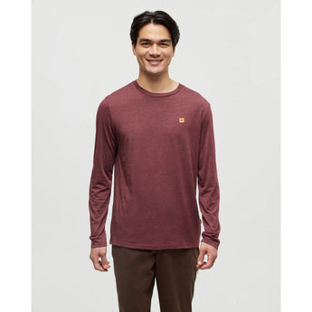 TENTREE - BAKER LONGSLEEVE TEE | Deep Burgundy Heather