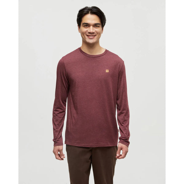 TENTREE - BAKER LONGSLEEVE TEE | Deep Burgundy Heather
