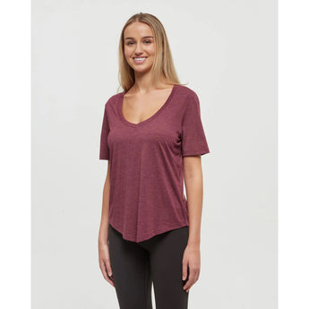 TENTREE - BRACKLEY T-SHIRT | Deep Burgundy Heather
