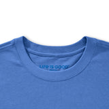 LIFE IS GOOD - MENS CRUSHER TEE | Trophy Husband Athletic Blue