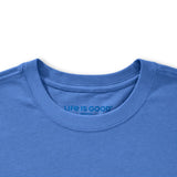 LIFE IS GOOD - MENS CRUSHER TEE | Daily Dose Golf Athletic Blue