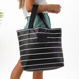 ALOHA COLLECTION - Pinstripe Day Tripper Bag | White on Black