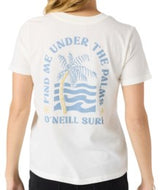 ONEILL - PALM TREE SHORE TEE | WINTER WHITE