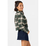 ONEILL - PIPPA FLANNEL CROP LS SHIRT | Hunter Green