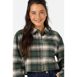 ONEILL - PIPPA FLANNEL CROP LS SHIRT | Hunter Green