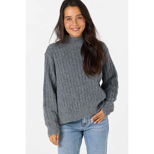 ONEILL - CYPRESS MOCK NECK SWEATER | CHARCOAL