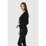TEAMLTD - TIE FRONT LONGSLEEVE | Black