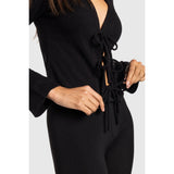 TEAMLTD - TIE FRONT LONGSLEEVE | Black
