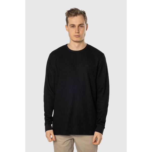 TEAMLTD - WAFFLE KNIT LONGSLEEVE | Black
