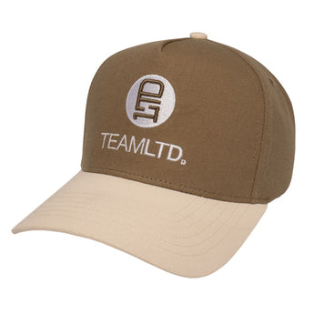 TEAMLTD - LOGO CURVED SNAPBACK | MOSS/CREAM