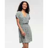 TENTREE - KITS DRESS | Agave Green/Field Flower