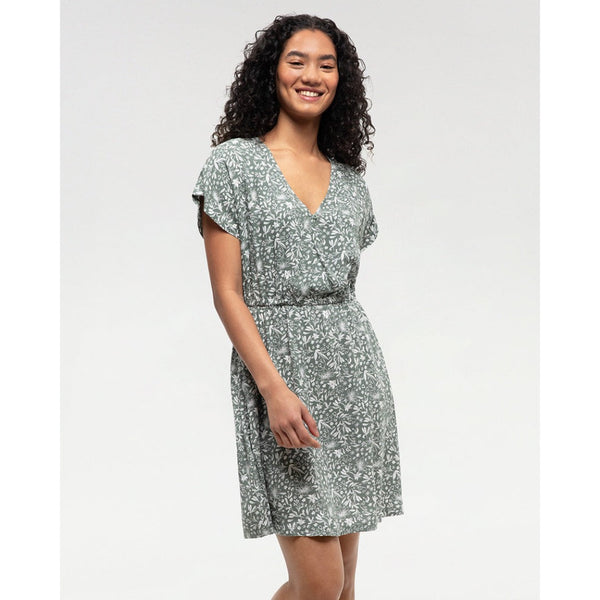 TENTREE - KITS DRESS | Agave Green/Field Flower