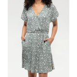 TENTREE - KITS DRESS | Agave Green/Field Flower