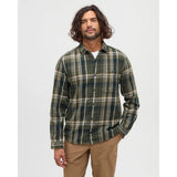 TENTREE - FOREST FLANNEL SHIRT | Dark Forest Green Storm Plaid)