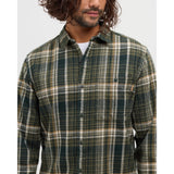 TENTREE - FOREST FLANNEL SHIRT | Dark Forest Green Storm Plaid)