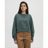 TENTREE -  BLUFFS CROPPED CREW | Pine Green