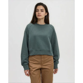TENTREE -  BLUFFS CROPPED CREW | Pine Green