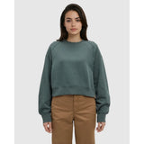 TENTREE -  BLUFFS CROPPED CREW | Pine Green