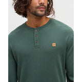 TENTREE - FREEMONT HENLEY LONGSLEEVE TEE | Pinewood Green