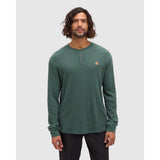 TENTREE - FREEMONT HENLEY LONGSLEEVE TEE | Pinewood Green