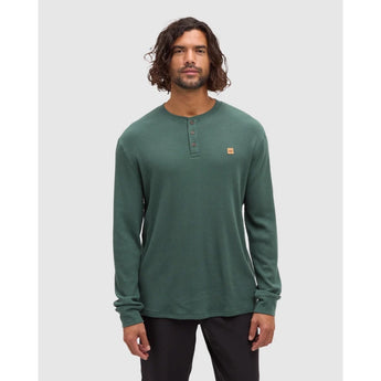 TENTREE - FREEMONT HENLEY LONGSLEEVE TEE | Pinewood Green