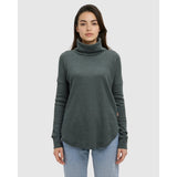 TENTREE - HIGHWOOD TURTLENECK SWEATER | Dark Forest Green Heather