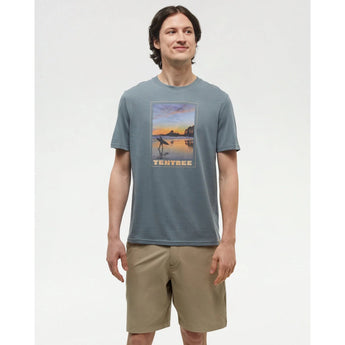 TENTREE - SURF MEMENTO T-SHIRT | Anchor Grey/Beach