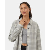 TENTREE - Fernwood Flannel Shirt | Stone Grey/Window Plaid