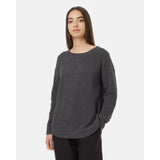 TENTREE - WOMENS HIGHLINE DROP SHOULDER SWEATER | Dark Grey Heather