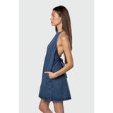 TEAMLTD - DENIM HALTER DRESS | Denim