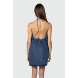 TEAMLTD - DENIM HALTER DRESS | Denim
