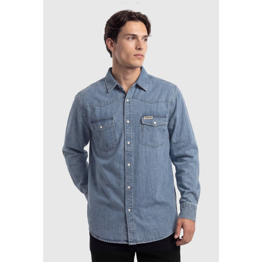 TEAMLTD - HOMESTEAD DENIM BUTTON-UP | Blue