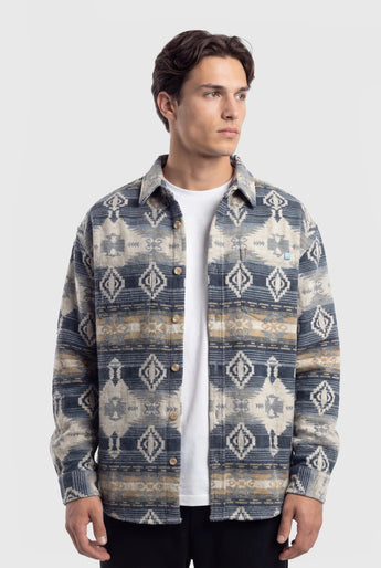 TEAMLTD - AZTEC OVERSHIRT TRAIL | Blue